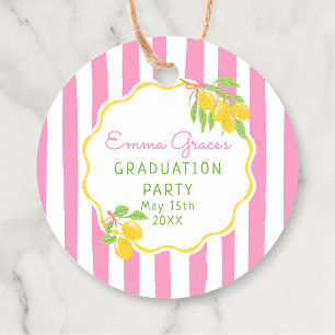 Freshly Graduated Lemon Grad Favour Tags