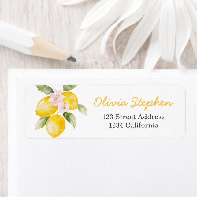 Freshly Graduated Lemon Graduation Address Return Address Label (Insitu)