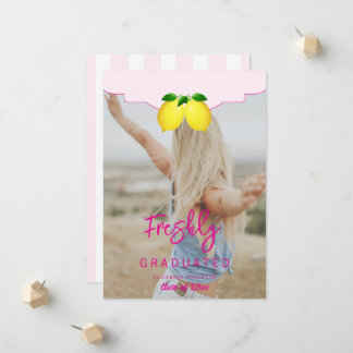 Freshly Graduated Lemon Graduation Announcement