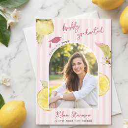 Freshly Graduated Lemon Graduation Announcement