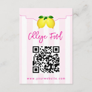 Freshly Graduated Lemon Graduation College Fund Enclosure Card
