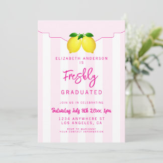 Freshly Graduated Lemon Graduation Invitation