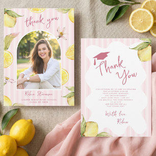 Freshly Graduated Lemon Graduation Thank You Card