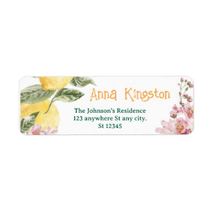 Freshly Graduated lemon Return Address Labels
