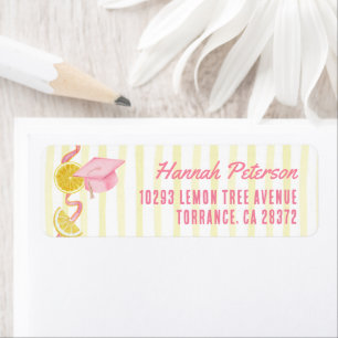 Freshly Graduated Lemonade Graduation Party Addres Return Address Label