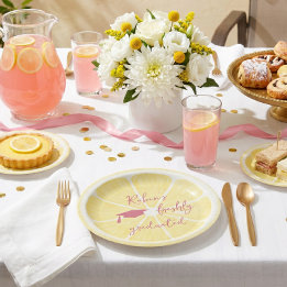 Freshly Graduated Personalised Lemon Paper Plate