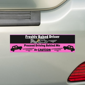Freshly (New) Driver Cautionary Funny Warning Bumper Sticker