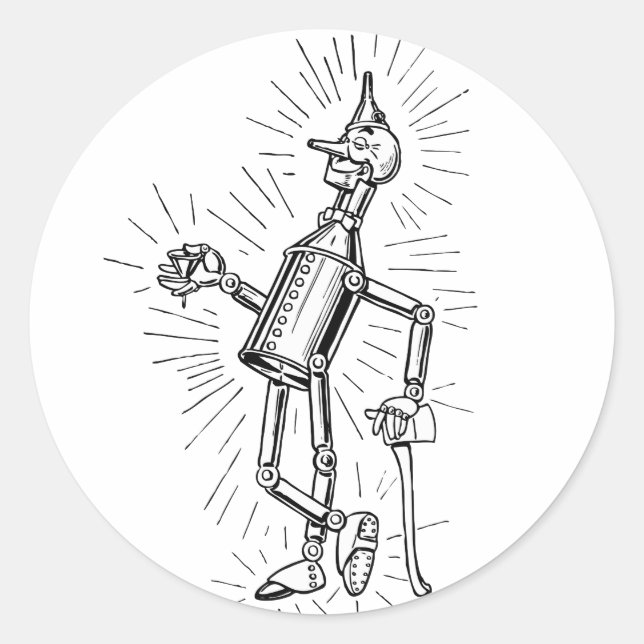 Freshly Oiled Tinman Classic Round Sticker (Front)