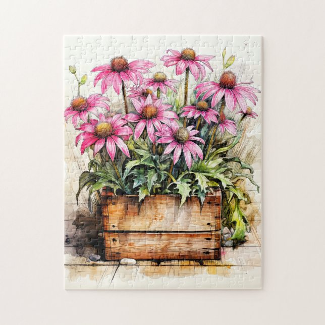 Freshly Picked Aster Flower Art Jigsaw Puzzle (Vertical)