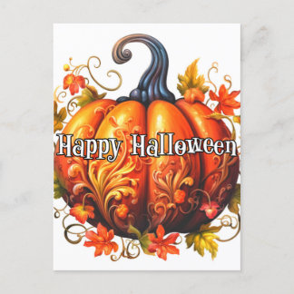Freshly Picked Autumn Harvested Pumpkin Postcard