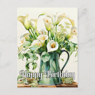Freshly Picked Calla Lily Flowers Postcard