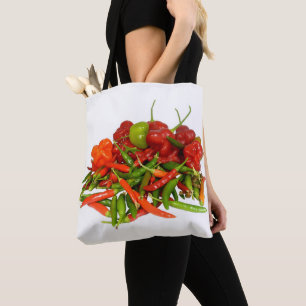 Freshly Picked Chillies All Over Print Tote Bag