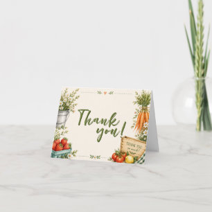 Freshly Picked Farmers Market Bridal Shower Thank You Card