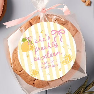 Freshly Sixteen Lemon Birthday Sticker