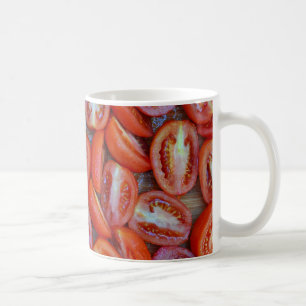 Freshly sliced tomatoes coffee mug