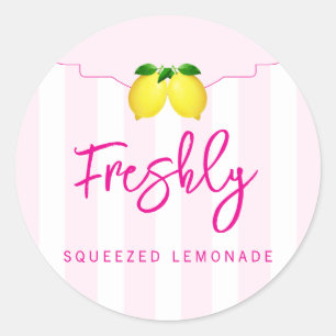 Freshly Squeezed Lemonade Classic Round Sticker