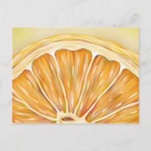 "Freshly squeezed" orange slice postcard