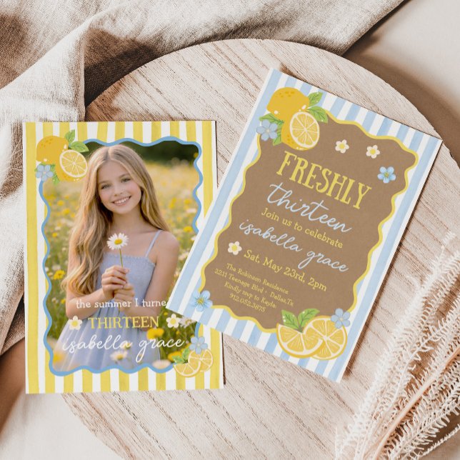 Freshly Thirteen 13th Birthday Invitation (Creator Uploaded)