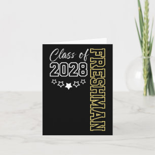 Freshman Cl Of 2028 First Day Of 9th Grade  Card
