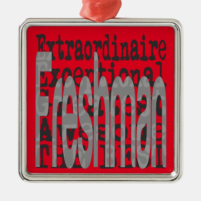 Freshman Extraordinaire Metal Ornament (Front)