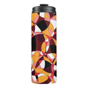 freshness coloured abstract pattern in warm colour thermal tumbler