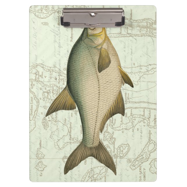 Freshwater Fish on Map Clipboard (Front)