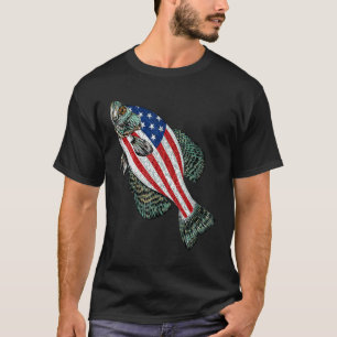 Freshwater Fishing Gift Men Women Kids USA Black C T-Shirt