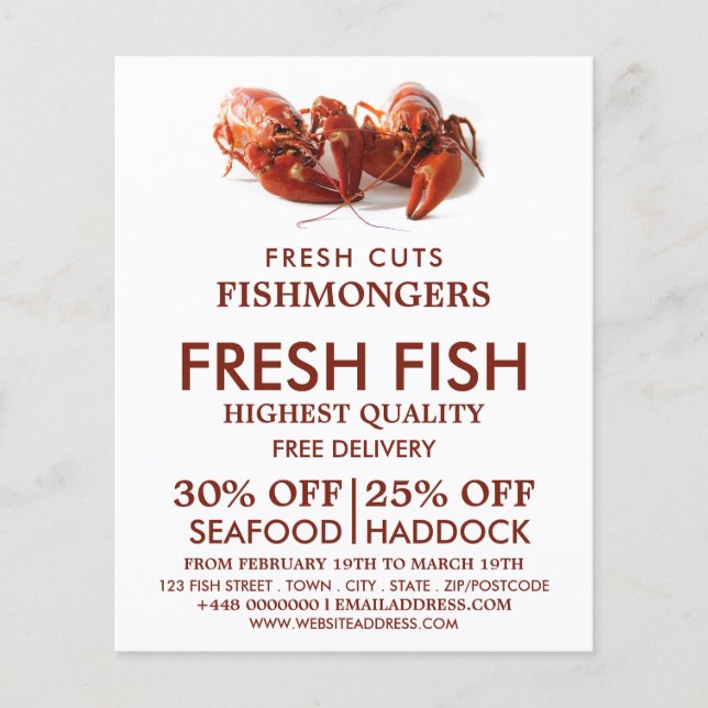 Freshwater Lobster, Fishmonger/Wife, Fish Market Flyer (Front)