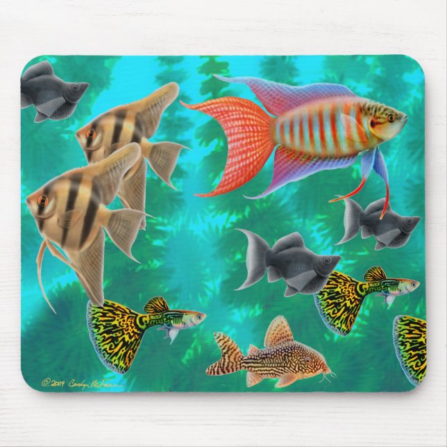 Freshwater Tropical Fish Mousepad (Front)