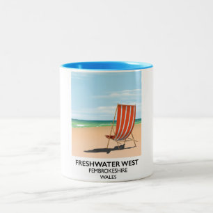 Freshwater West Pembrokeshire Wales Two-Tone Coffee Mug