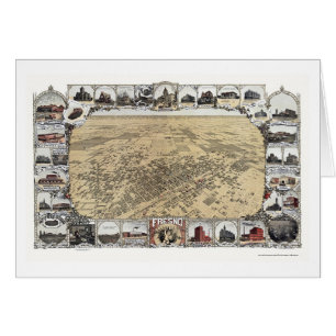 Fresno, CA Panoramic Map - 1901