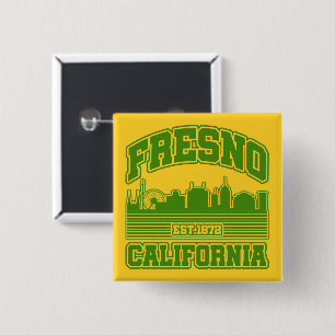 Fresno,California 15 Cm Square Badge