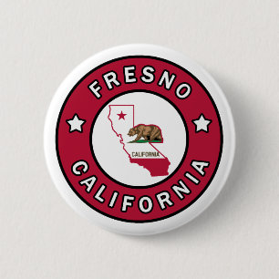 Fresno California 6 Cm Round Badge