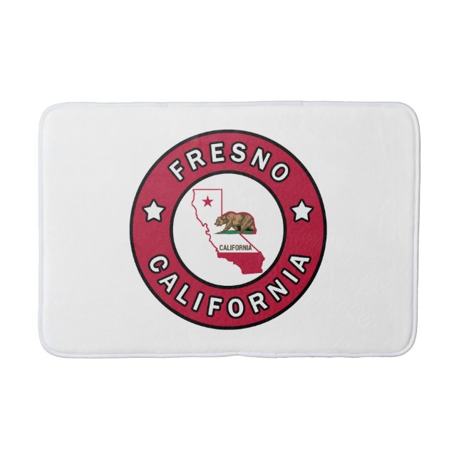 Fresno California Bath Mat (Front)