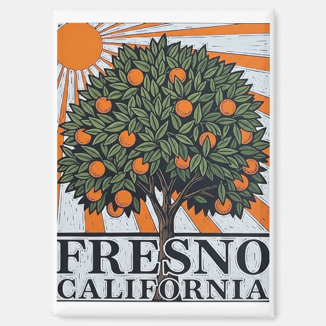 Fresno California Central Valley Magnet (Front)