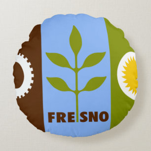 Fresno (California) City flag  Round Cushion