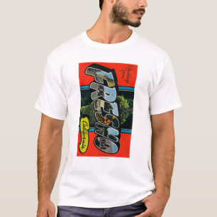 Fresno, California - Large Letter Scenes T-Shirt