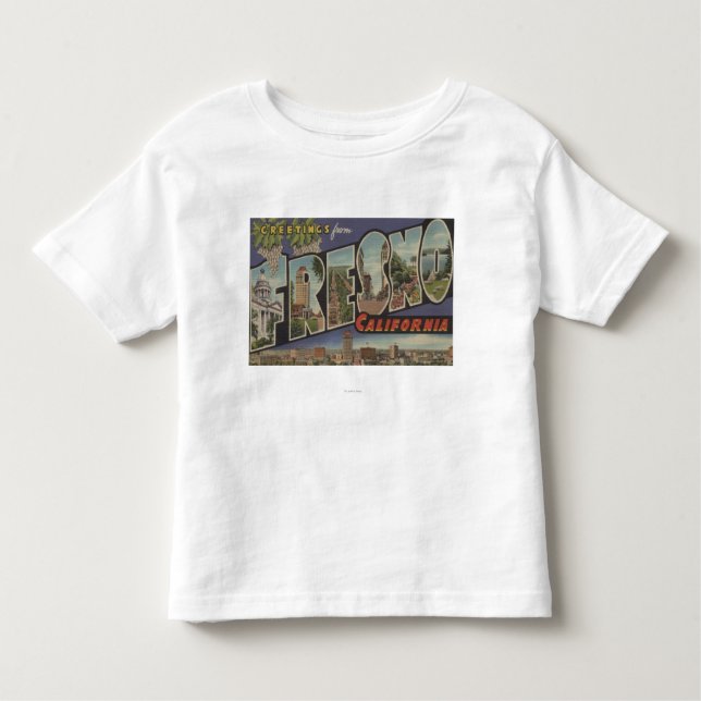 Fresno, California - Large Letter Scenes Toddler T-Shirt (Front)