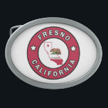 Fresno California Oval Belt Buckle<br><div class="desc">Fresno California</div>