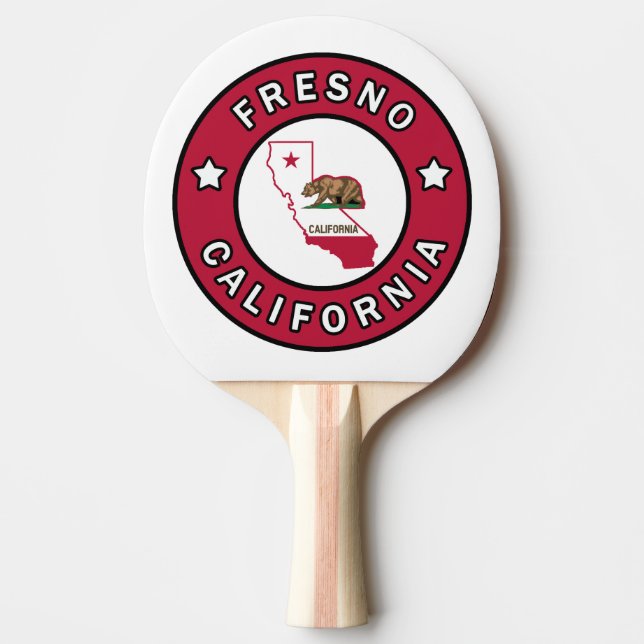 Fresno California Ping Pong Paddle (Front)