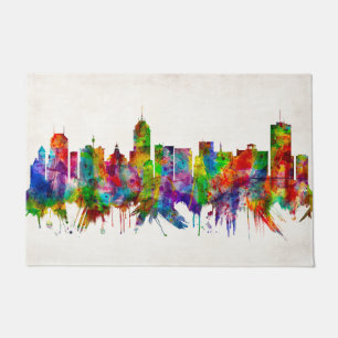 Fresno California Skyline Doormat