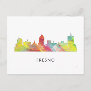 FRESNO CALIFORNIA SKYLINE  WB1 - POSTCARD