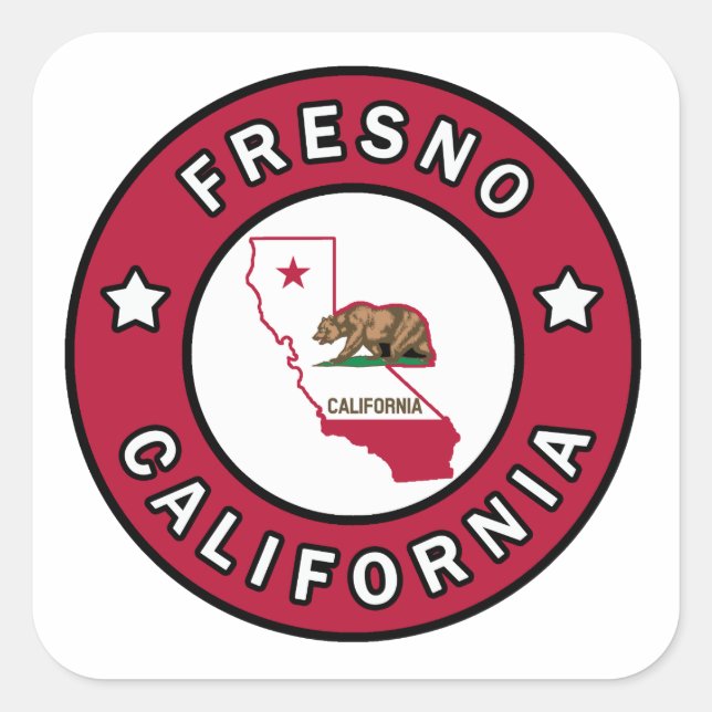 Fresno California Square Sticker (Front)