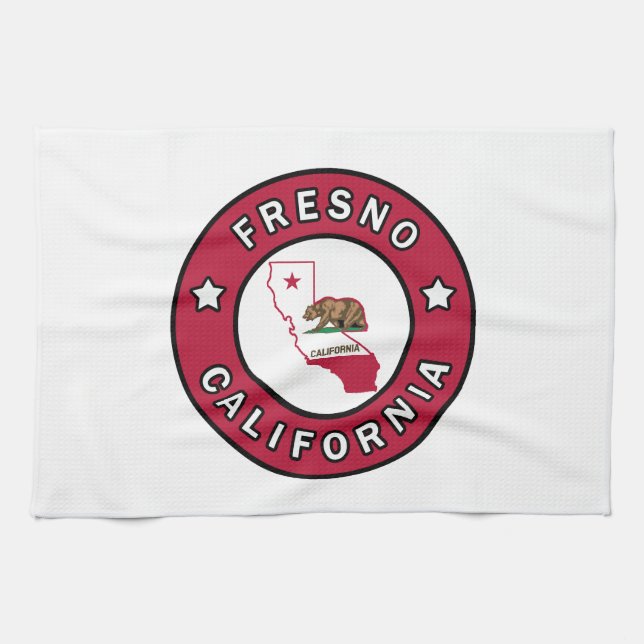 Fresno California Tea Towel (Horizontal)