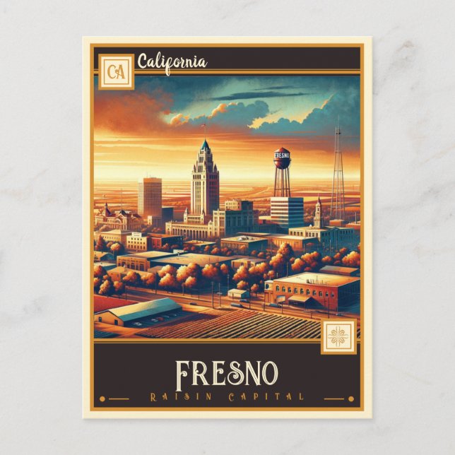 Fresno, California | Vintage Postcard (Front)