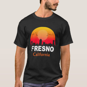 Fresno California Vintage Sunset Retro City State T-Shirt