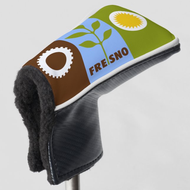 Fresno city flag golf head cover (3/4 Front)