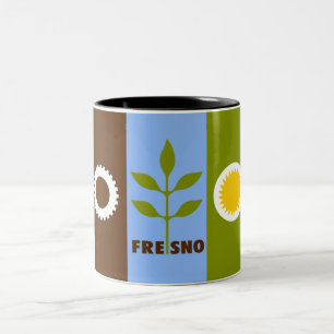 Fresno city flag Two-Tone coffee mug