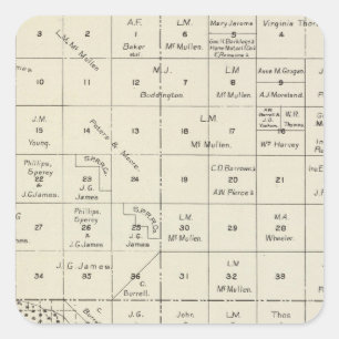 Fresno County, California 11 Square Sticker