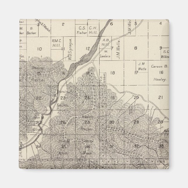 Fresno County, California 18 Magnet (Front)